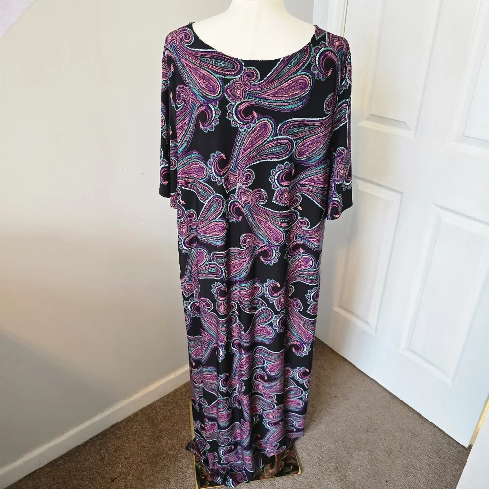 Catherines | 2X | Embellished Flutter Sleeve Maxi Dress - Picture 2 of 6